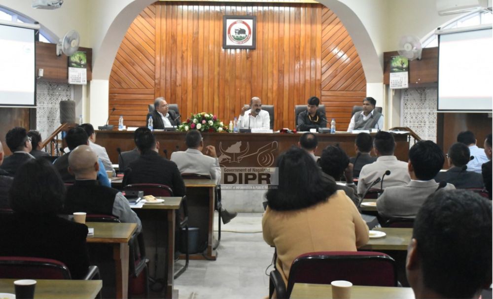 MoS for Home Affairs Bandi Sanjay Kumar during the meeting with other officials. (DIPR Photo)